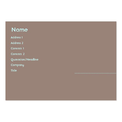 Woman - Chubby Business Card Template (front side)
