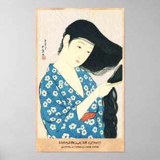 Woman Combing Her Hair Hashiguchi Goyo Print
