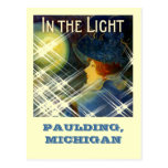 ¡~WOMAN DE LA LUZ DEL FANTASMA DE PAULDING EN EL L TARJETAS POSTALES