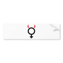 woman devil icon bumper stickers