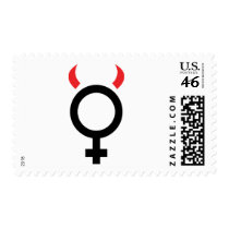 woman devil icon postage