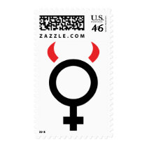 woman devil icon postage