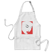 Woman face. aprons