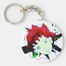 woman face MANGA  comics Key Chain