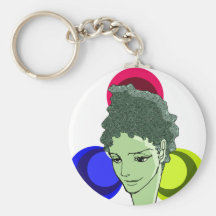 woman face MANGA  comics Key Chain