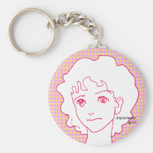 woman face MANGA  comics Keychains