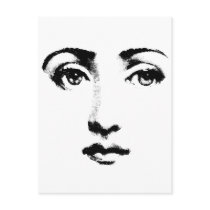 Woman face postcards