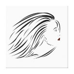 woman face stretched canvas prints