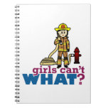 Woman Firefighter Spiral Note Book