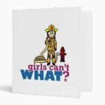 Woman Firefighter Vinyl Binders