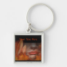 Woman Flower Fire Premium Keychain