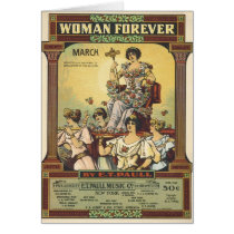 Woman Forever Vintage Songbook Cover cards