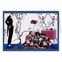 Woman Getting Ready for a Party Greeting Card