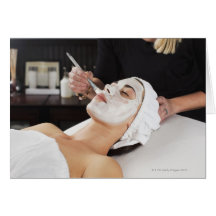 Woman Getting Spa Treatment. Cards