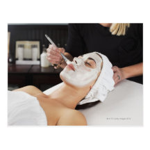 Woman Getting Spa Treatment. Post Cards