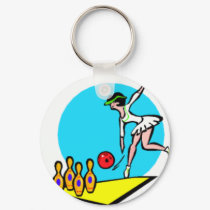 Woman/Girl Bowler keychains by shopstew Woman/Girl Bowler keychains