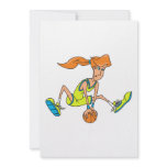 woman girl female basketball player graphic design custom invite