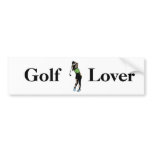 Woman Golfer Bumper Sticker