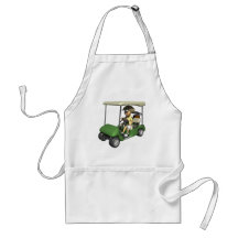 Woman Golfer Cart Apron