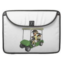 Woman Golfer Cart Sleeves For MacBooks