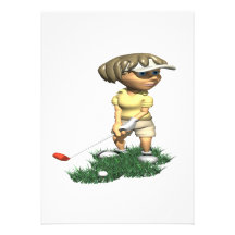 Woman Golfer Custom Invite
