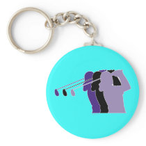 Woman Golfer keychains