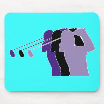Woman Golfer mousepads