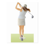 Woman Golfer Post Cards