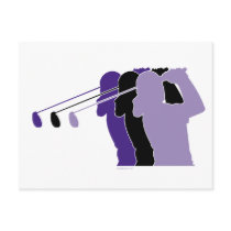 Woman Golfer postcards