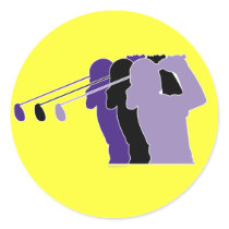 Woman Golfer stickers