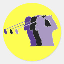 Woman Golfer Sticker