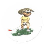 Woman Golfer stickers