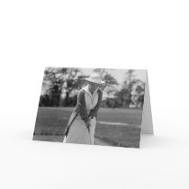 Woman Golfing, Vintage 1910s Card