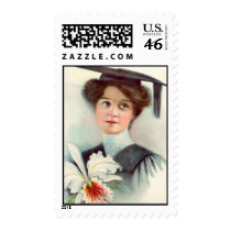 Woman Graduate Postage Stamp