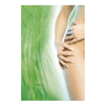 Woman & green leaf abstract digital composition posters by Maciej_Frolow Woman & green leaf abstract digital composition posters