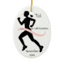 Woman Half Marathon Runner Ornament in Pink Woman Half Marathon Runner Ornament in Pink