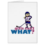 Woman Hockey Player Card