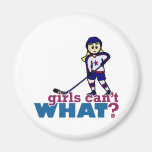 Woman Hockey Player Fridge Magnet