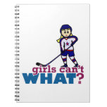 Woman Hockey Player Note Books