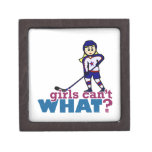 Woman Hockey Player Premium Jewelry Boxes