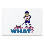 Woman Hockey Player Signs