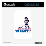 Woman Hockey Player Skins For iPod Touch 4G