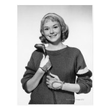 Woman Holding Golf Club Postcard