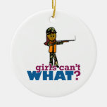 Woman Hunting Christmas Tree Ornament