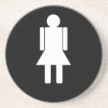 Woman-illustration820 WOMAN CARTOON BATHROOM DOOR coasters