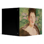 Woman in a fur coat binders