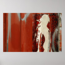 Woman in a Red Address Posters