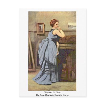 woman in blue by jean baptiste