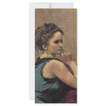 Woman In Blue Detail By Corot Jean-Baptiste-Camill Rack Card