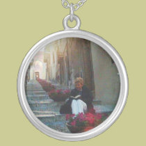 Woman in Cefalu necklaces